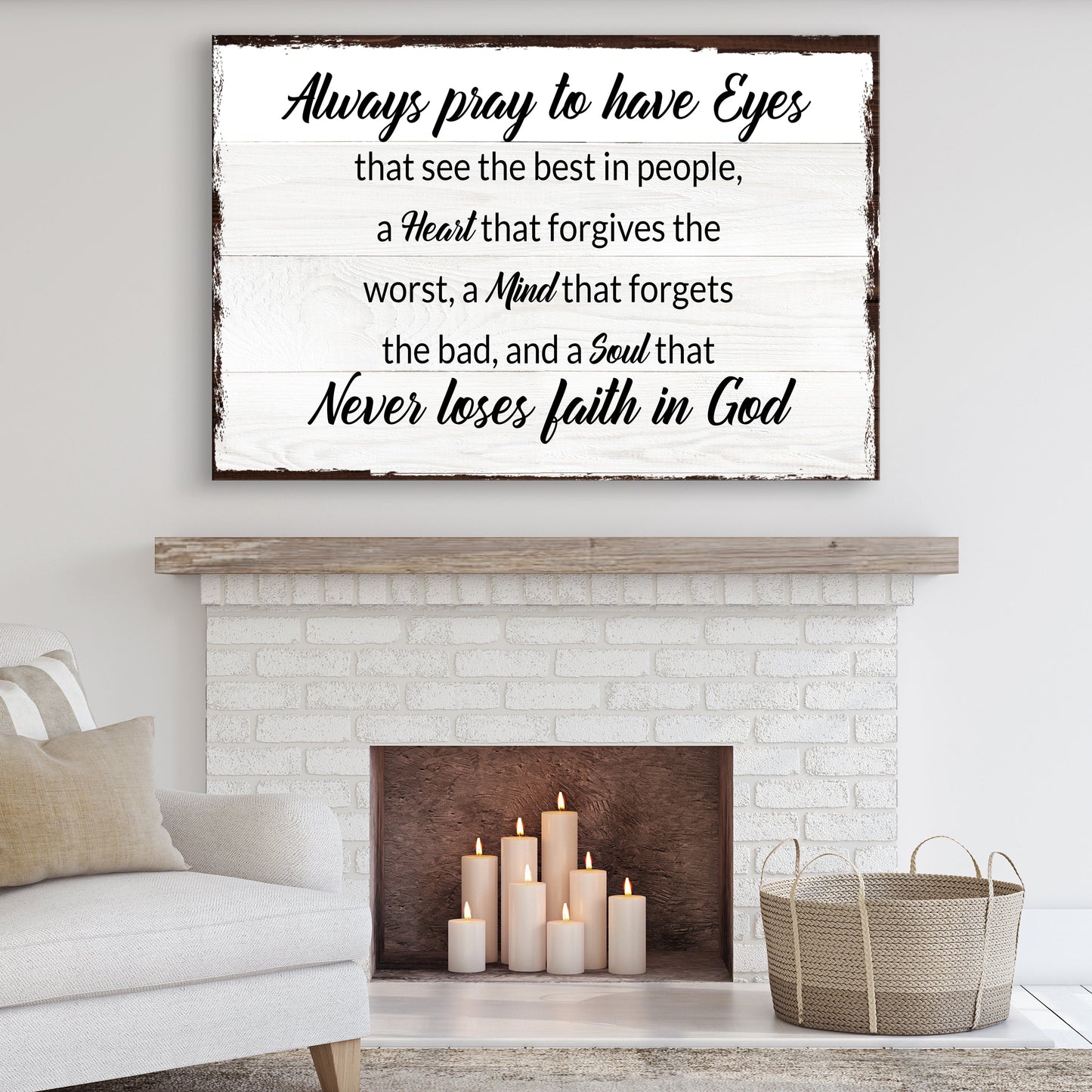 Always pray to have eyes to see the good sign