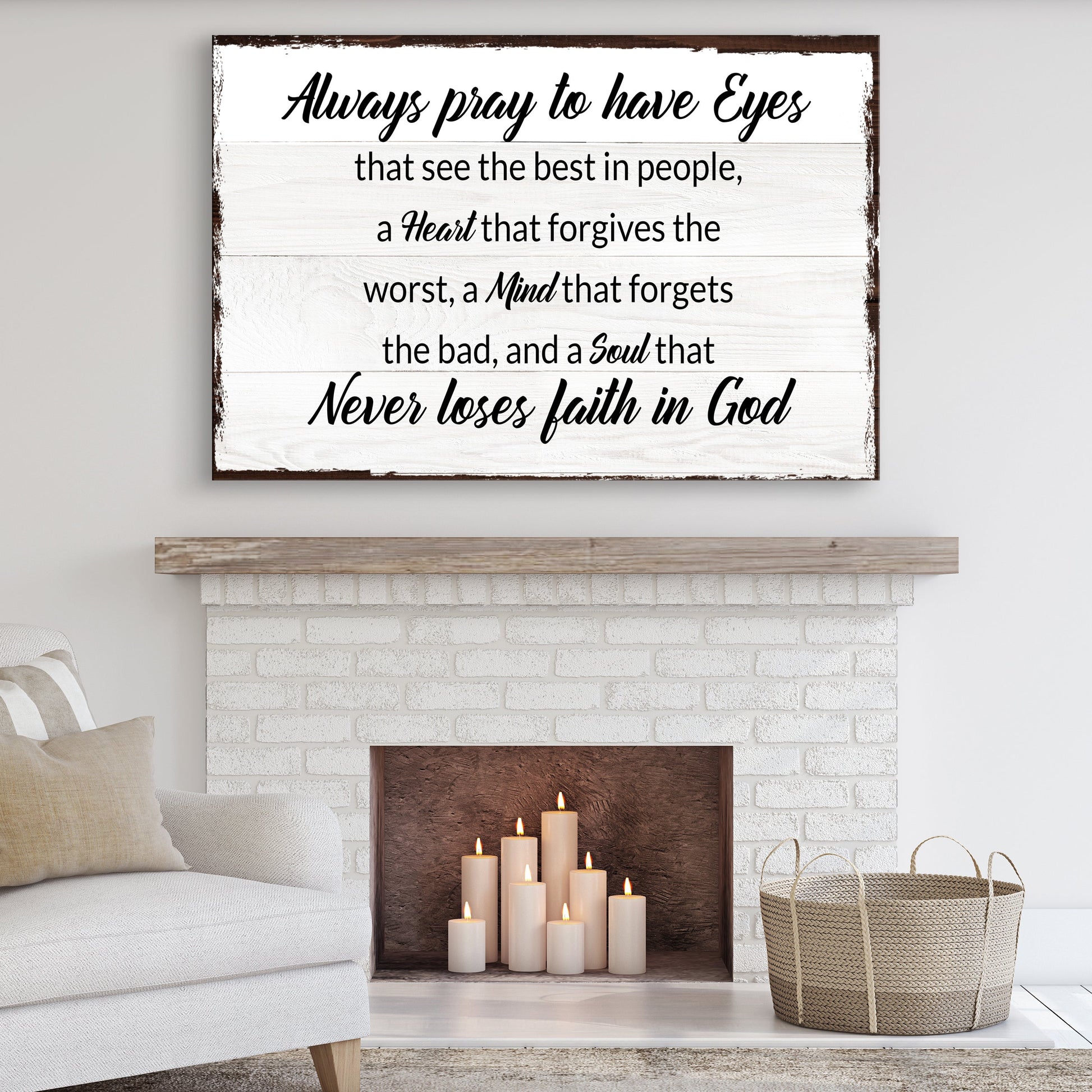 Always pray to have eyes to see the good sign