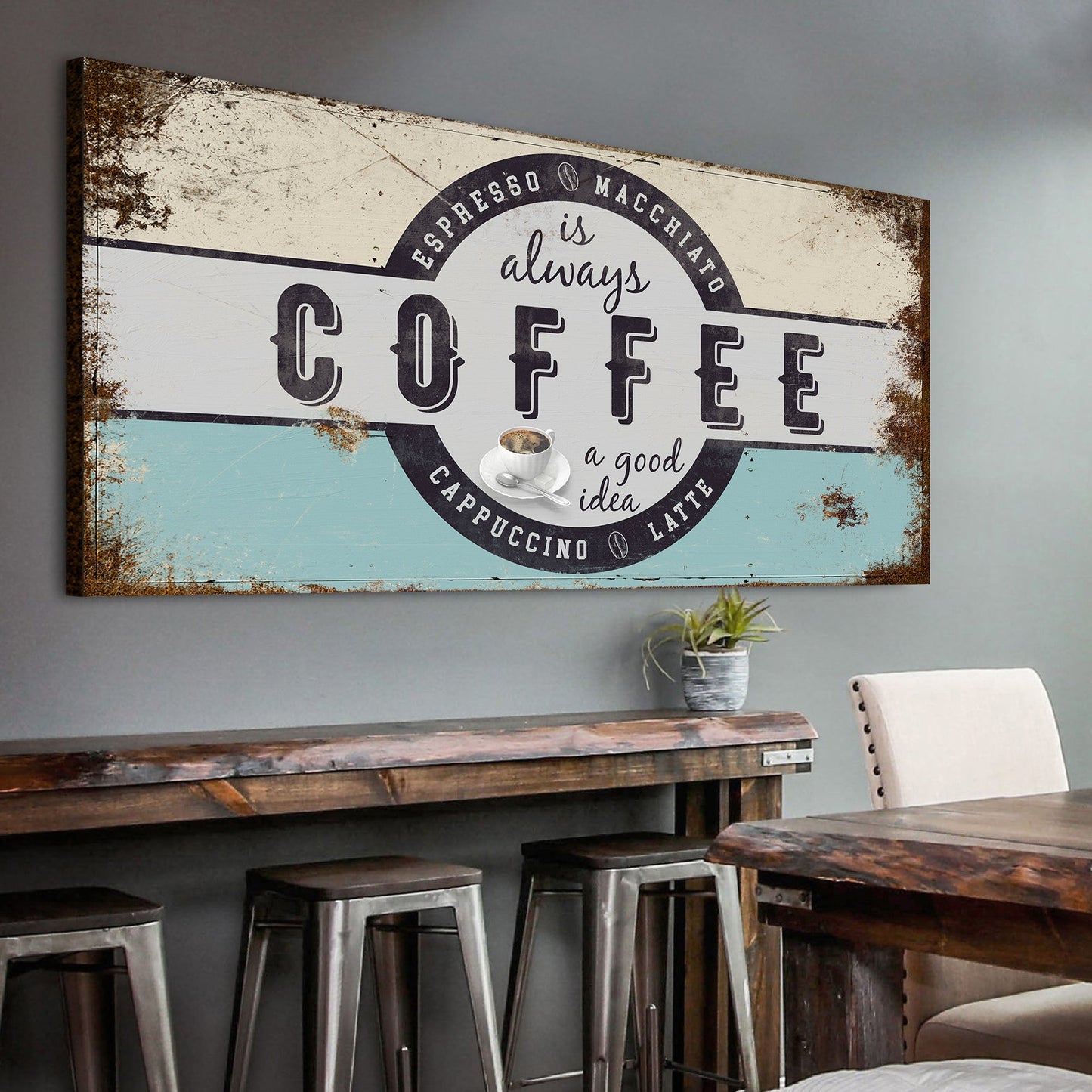 Coffee Is Always A Good Idea Canvas Sign