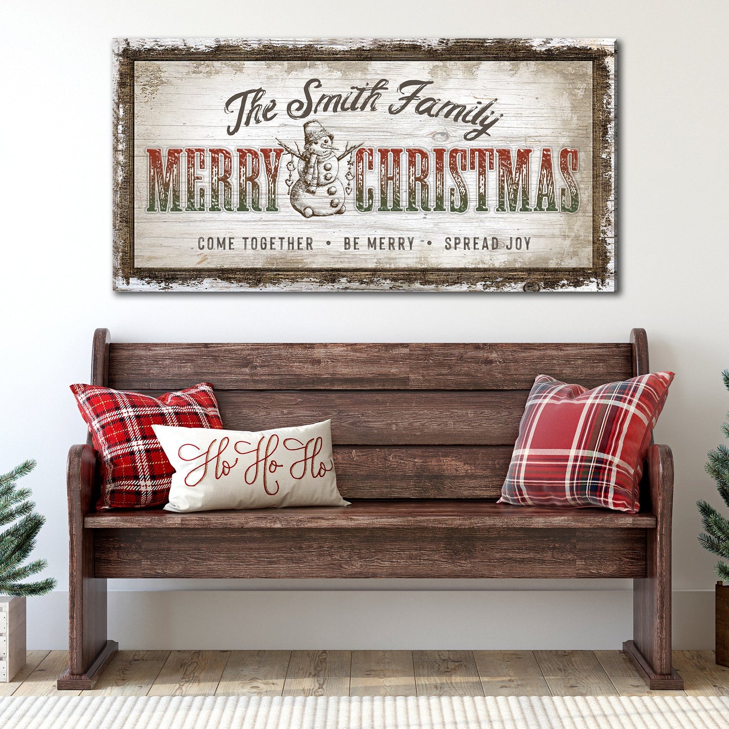 Merry Christmas Canvas Sign