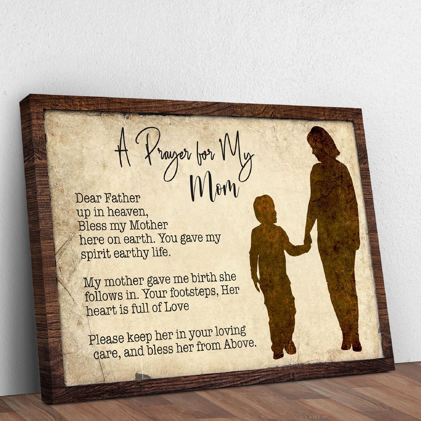 A Prayer For My Mom Mother's Day Canvas Sign