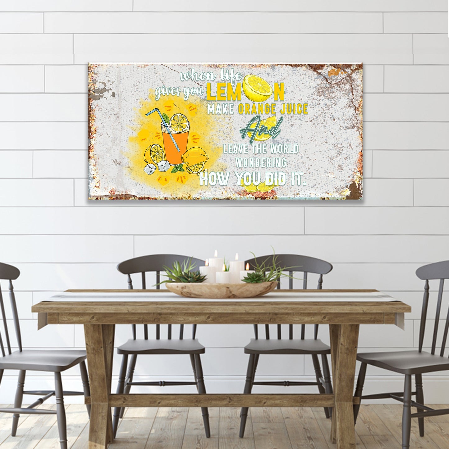 When Life Gives You Lemons Canvas Sign