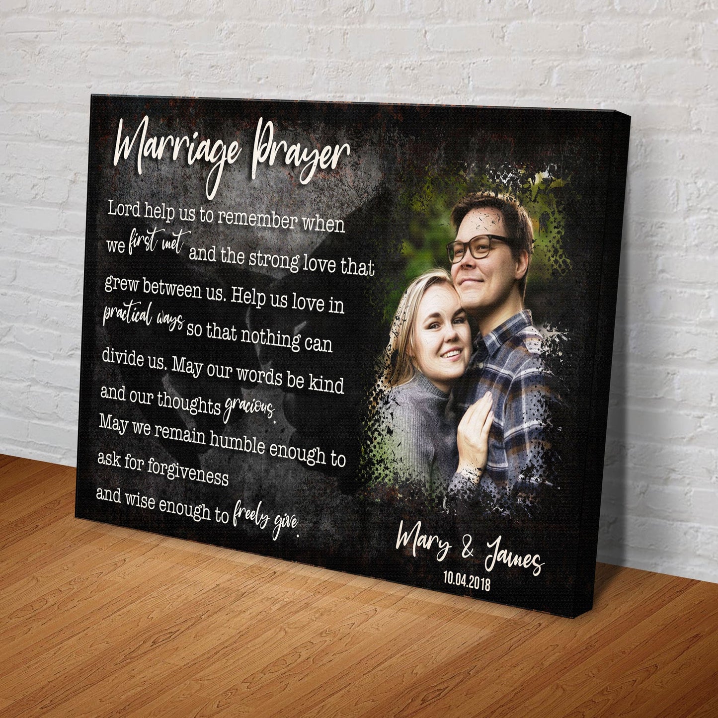 Marriage Prayer Couple Canvas Sign