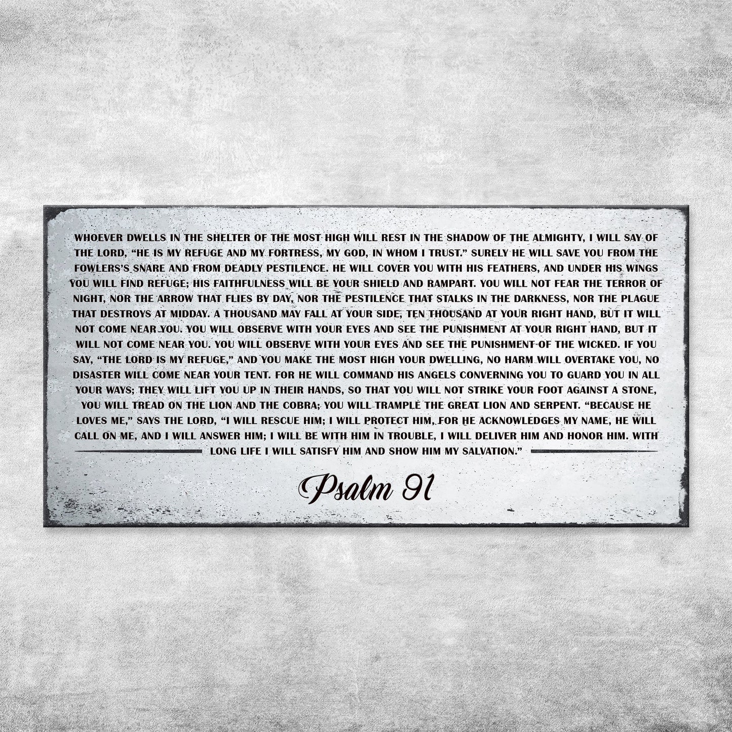 Psalm 91 Whoever Dwells in the Shelter of the Most High Canvas