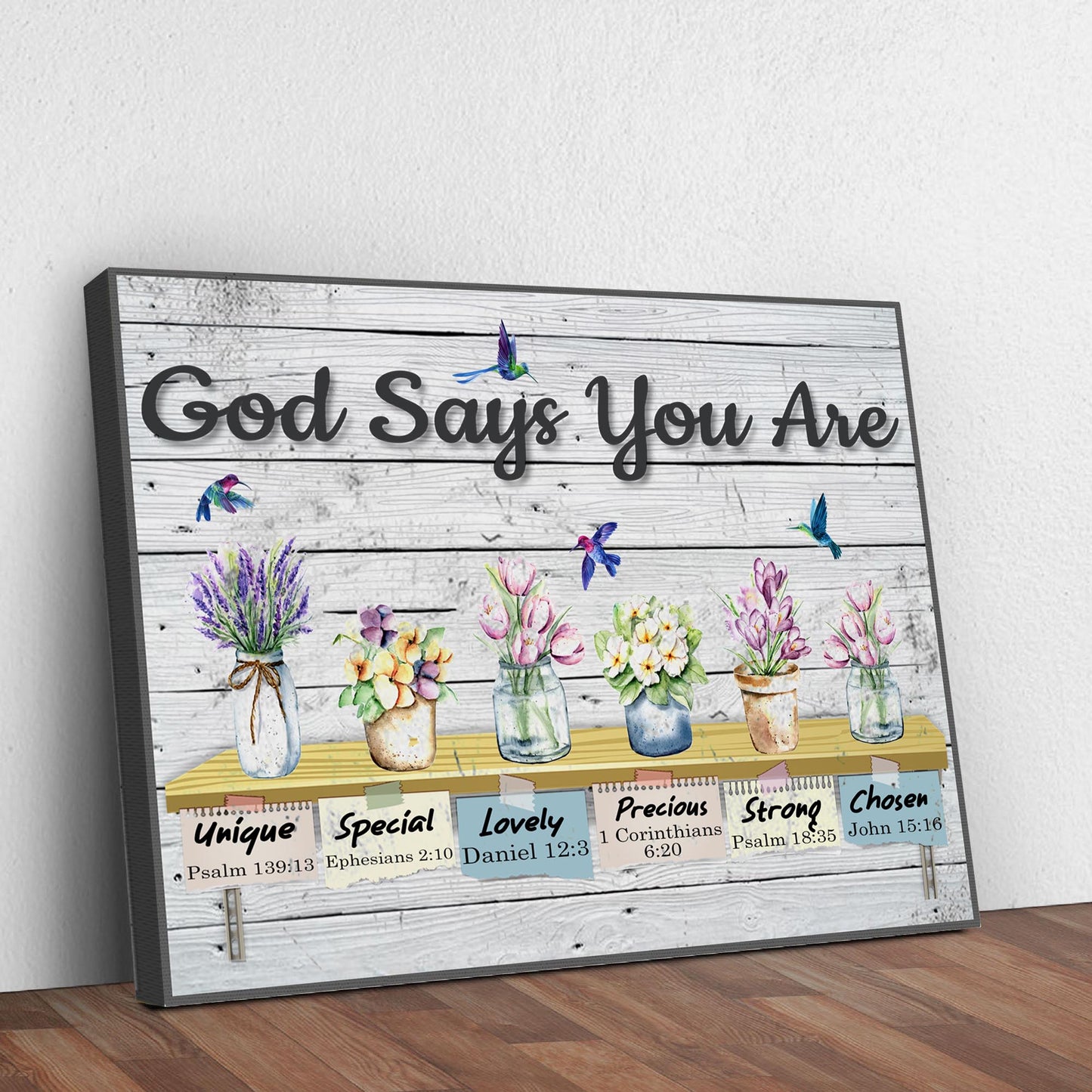 God Says You Are Faith Canvas Sign IV