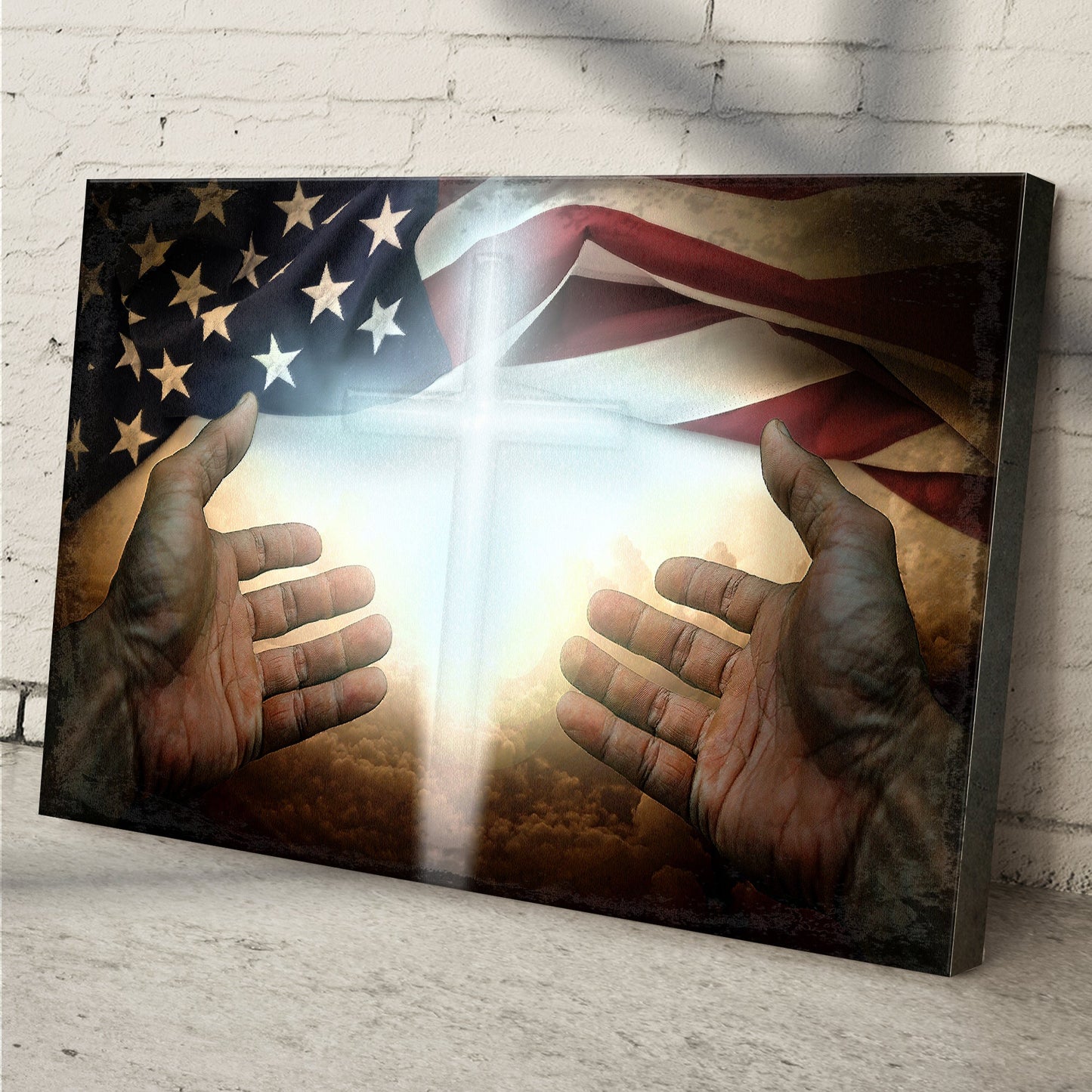 American Faith Patriotic Canvas Wall Art