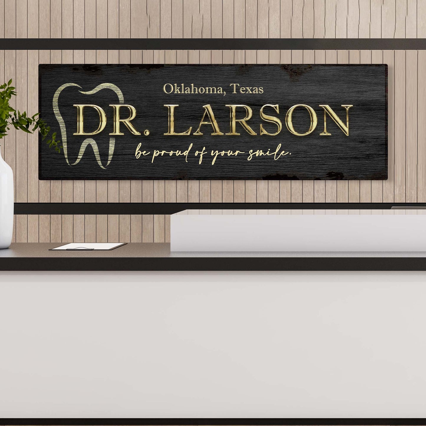 Dentist Name Personalized Canvas Sign