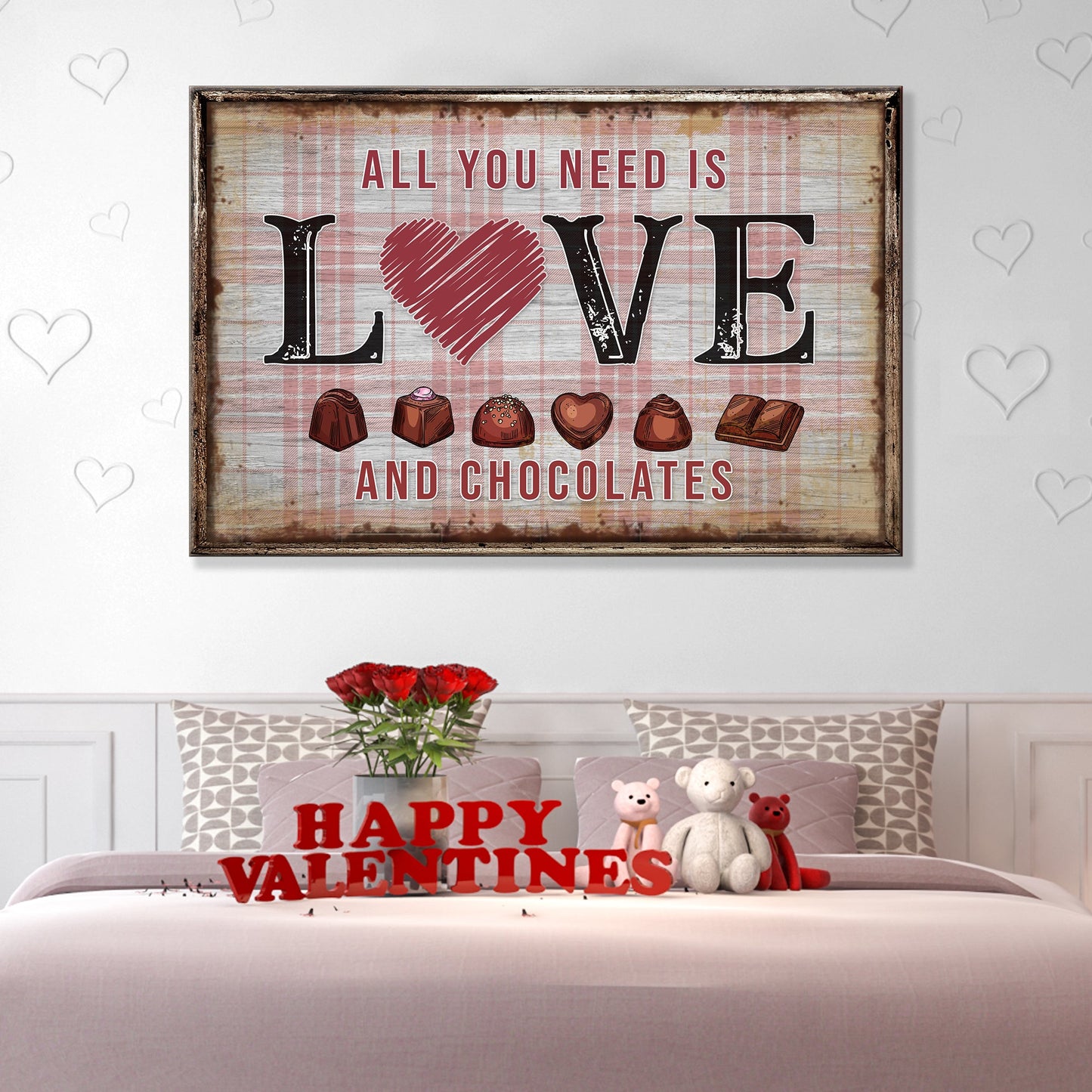 Valentine's Day Couple Canvas Sign XIII