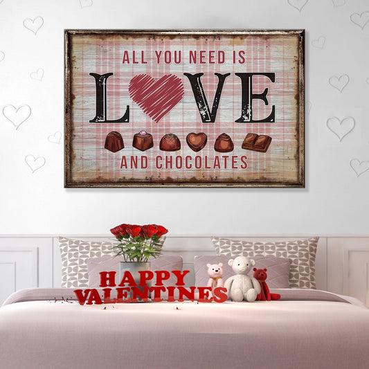 Valentine's Day Couple Canvas Sign XIII