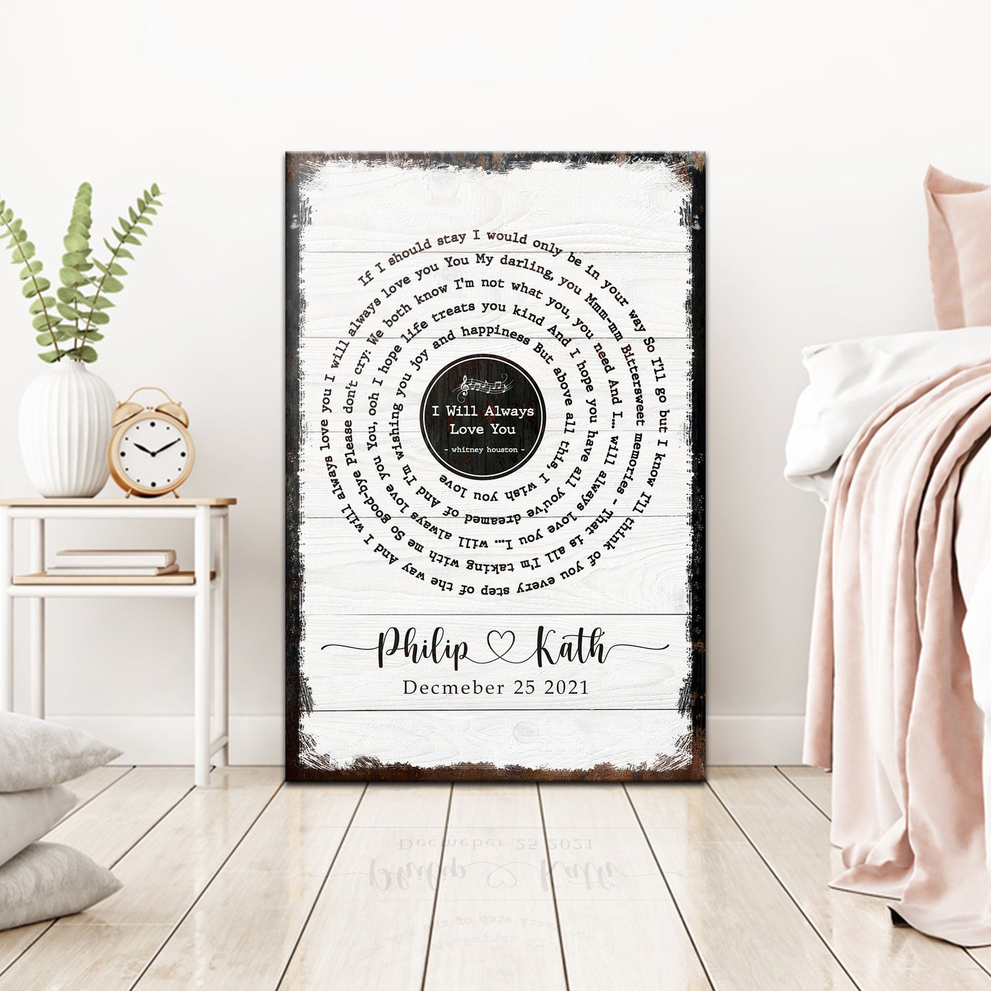 Custom Song Lyrics Personalized Canvas Sign
