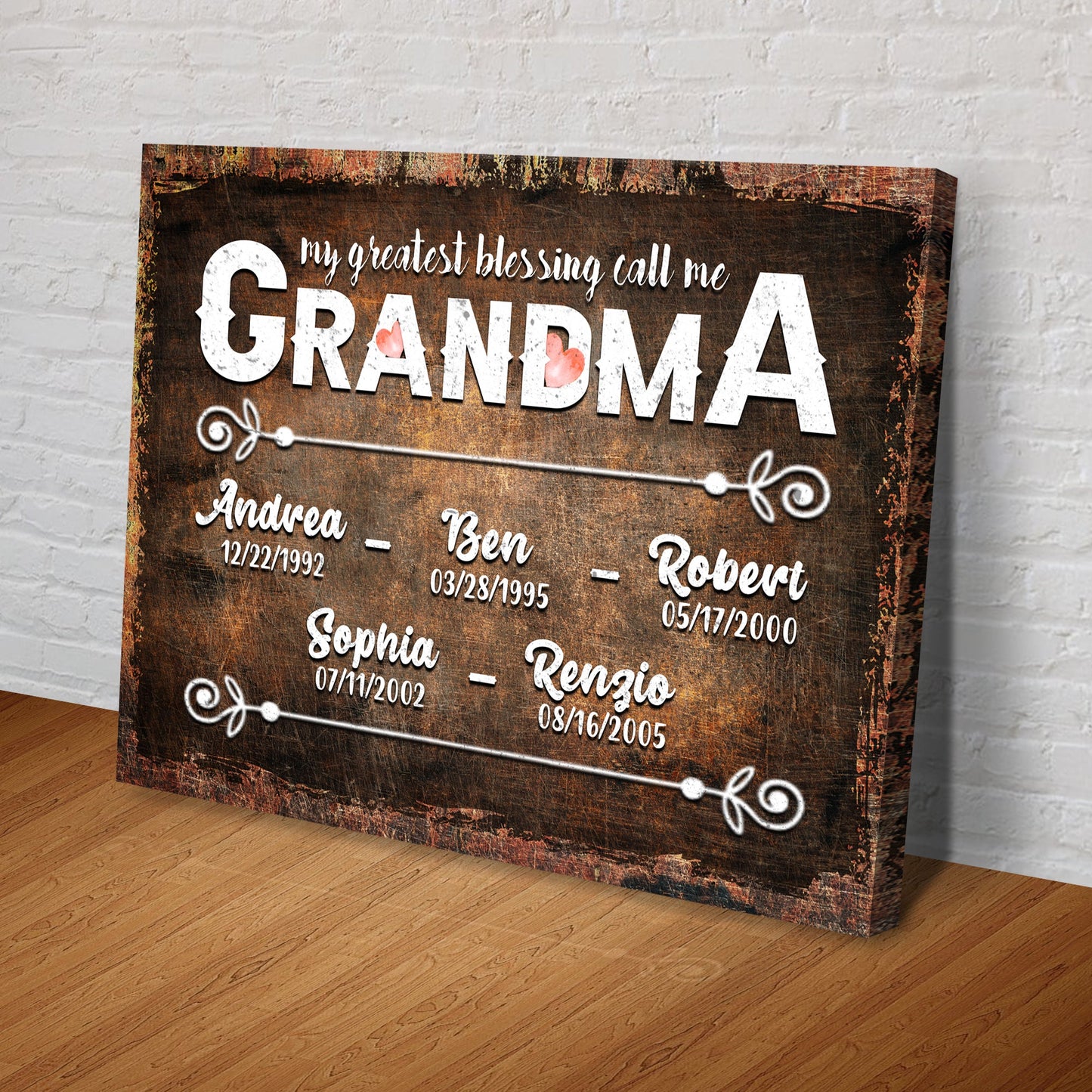 My Greatest Blessing Call Me Grandma Mother's Day Canvas Sign II