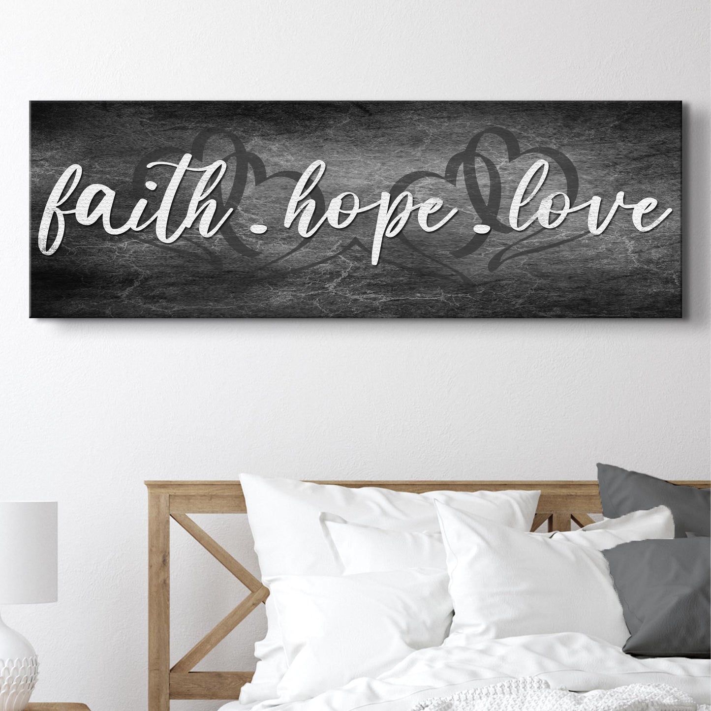 Faith Hope and Love Christian Canvas Wall Art
