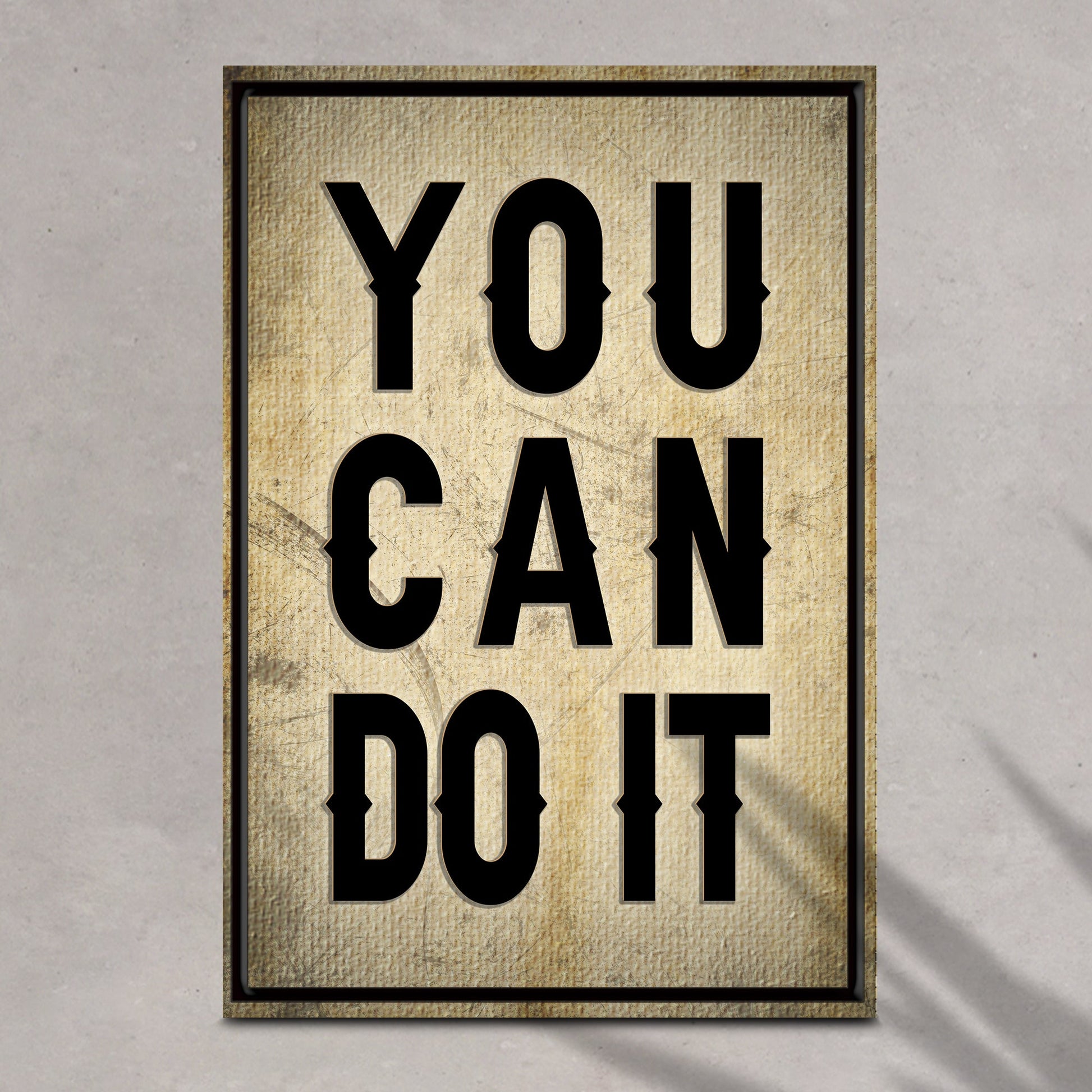You Can Do It motivational canvas wall art with energizing bold lettering for office or gym