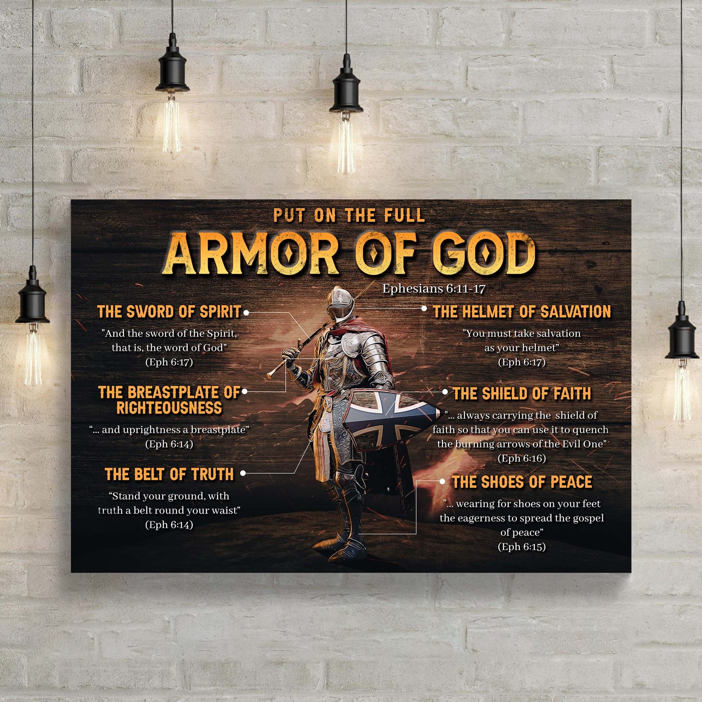 Armor Of God Faith Canvas Sign