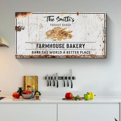Farmhouse Bakery Canvas Sign