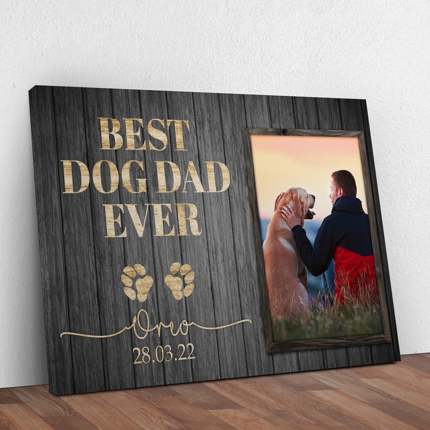 Best Dog Dad Ever Canvas Sign II