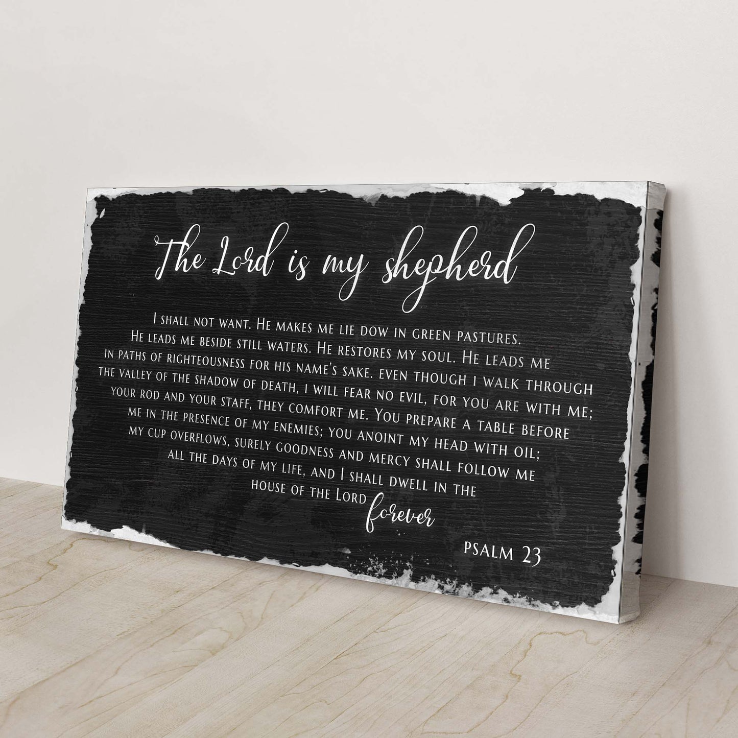 Psalm 23 The Lord Is My Shepherd Faith Canvas Wall Art IV