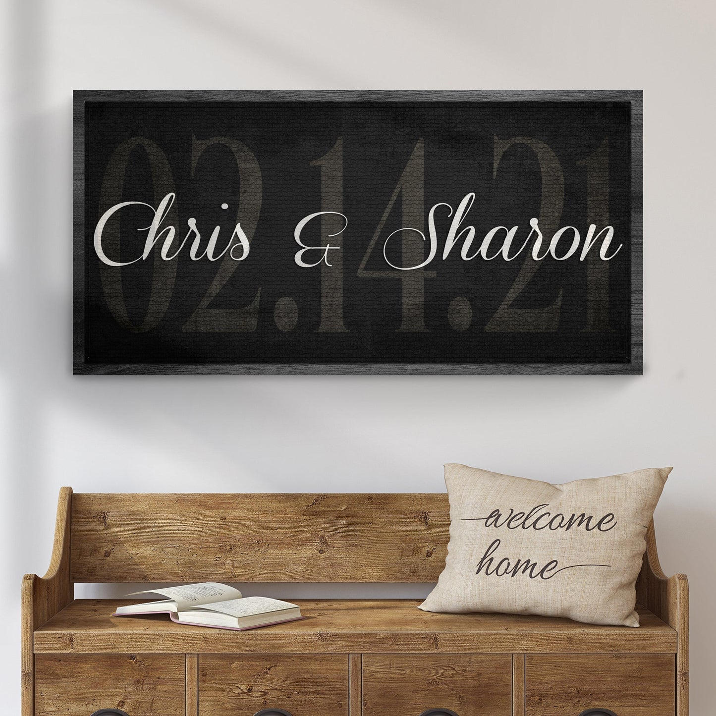 Wedding Date Personalized Canvas Sign