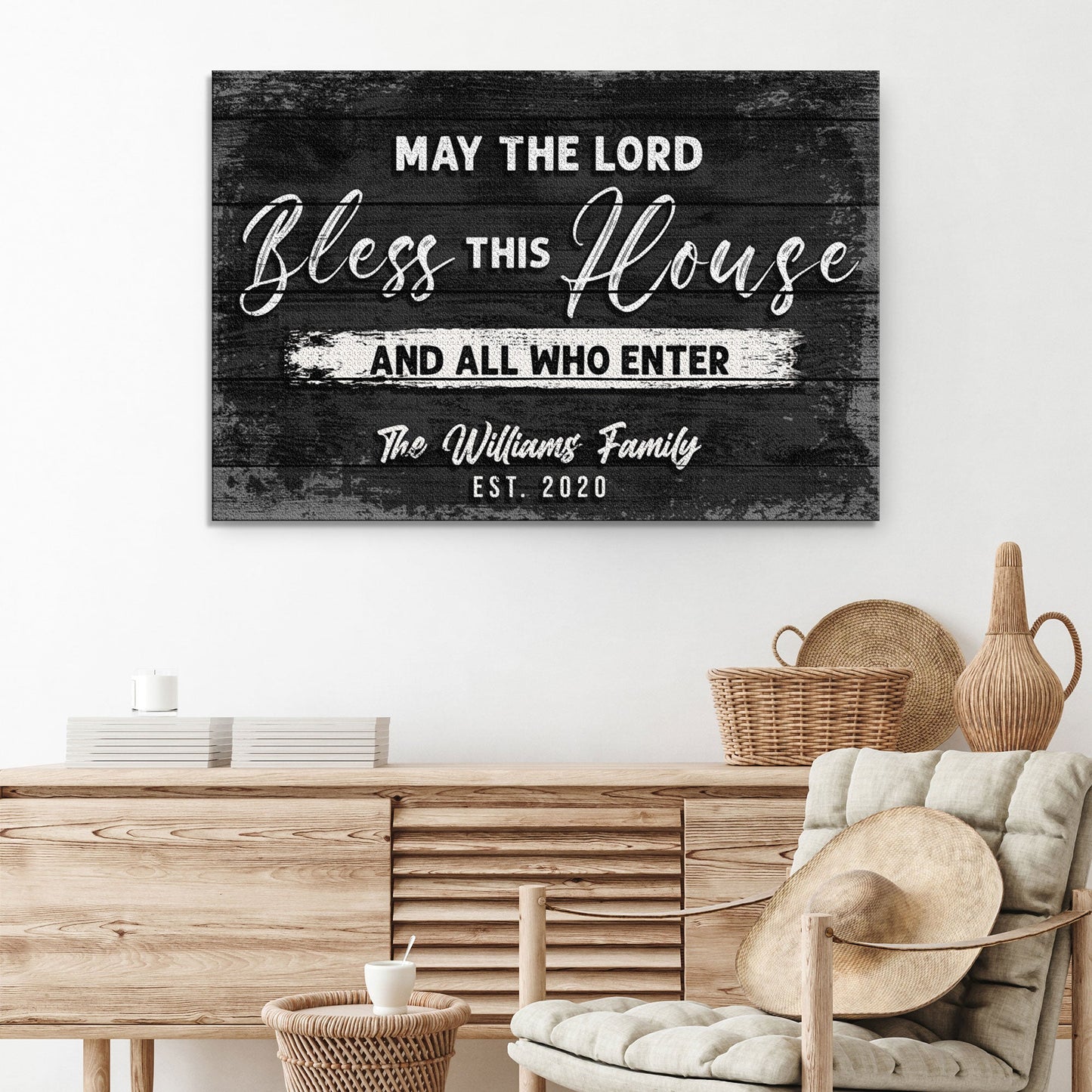 May The Lord Bless This House Faith Canvas Sign