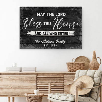 May The Lord Bless This House Faith Canvas Sign
