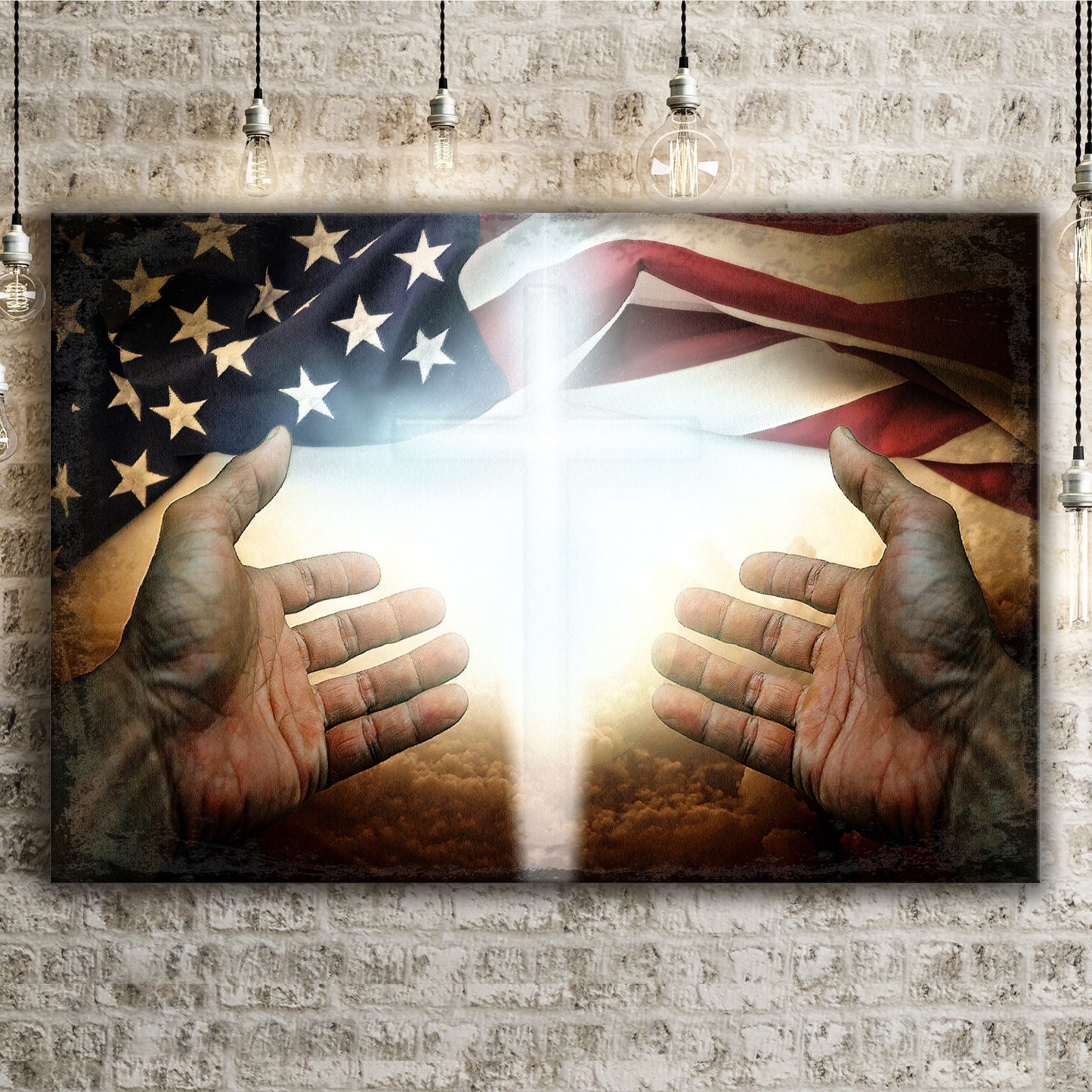 American Faith Patriotic Canvas Wall Art