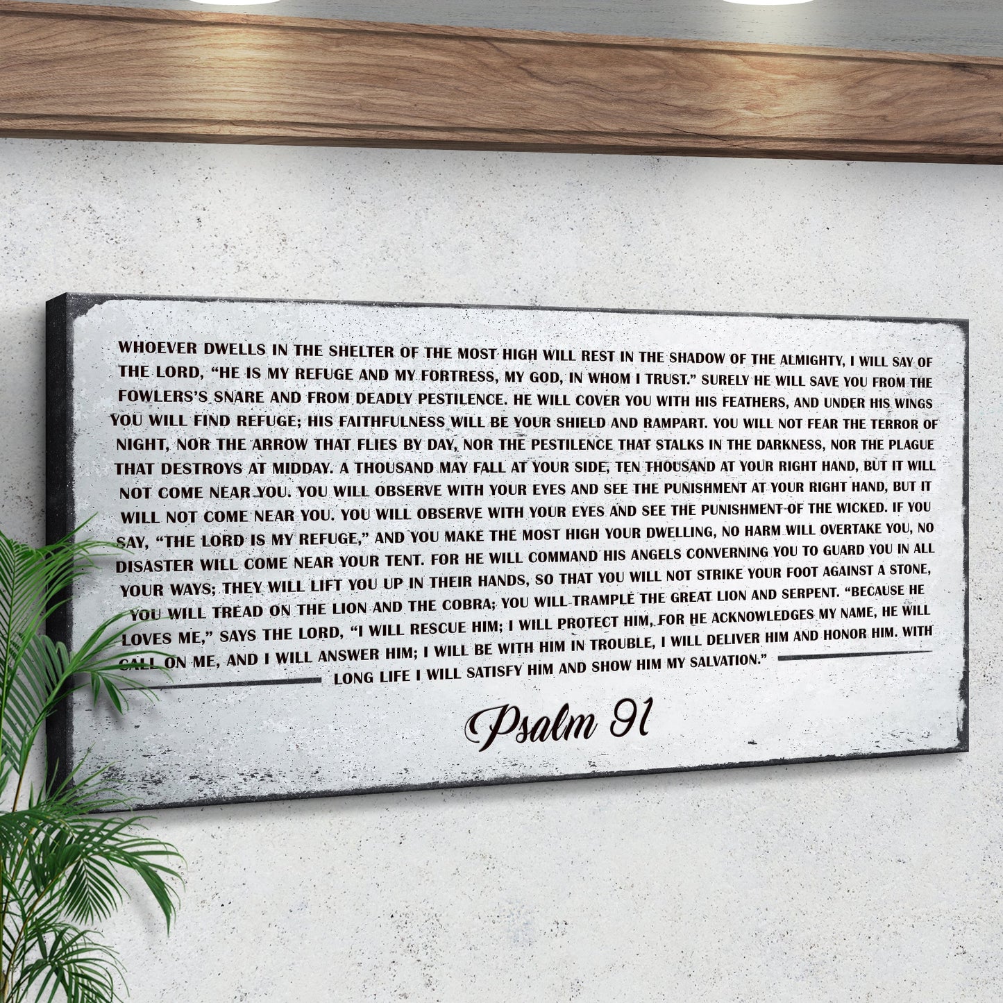 Psalm 91 Whoever Dwells in the Shelter of the Most High Canvas