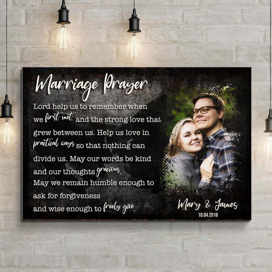 Marriage Prayer Couple Canvas Sign