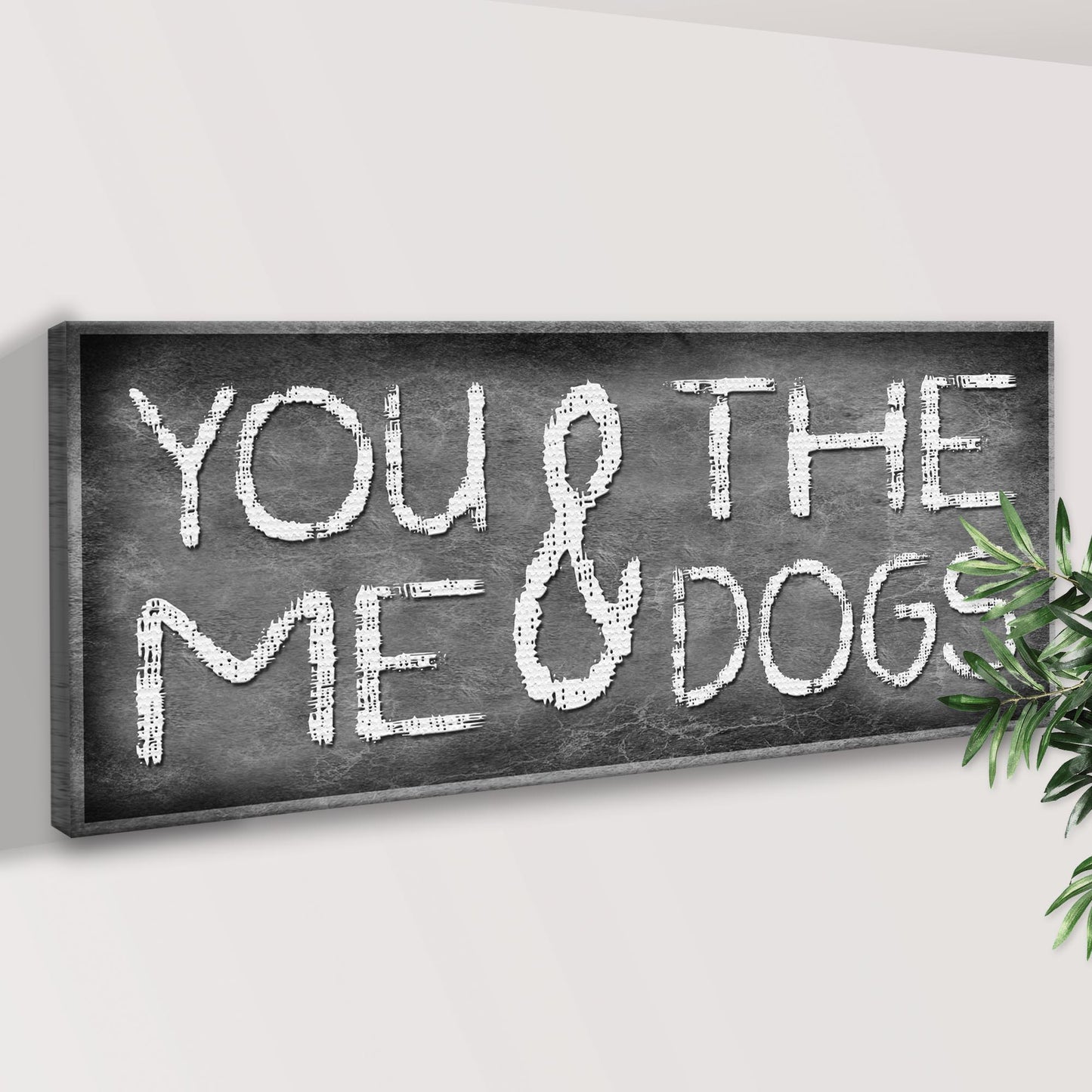 You And Me And The Dogs Canvas Wall Art