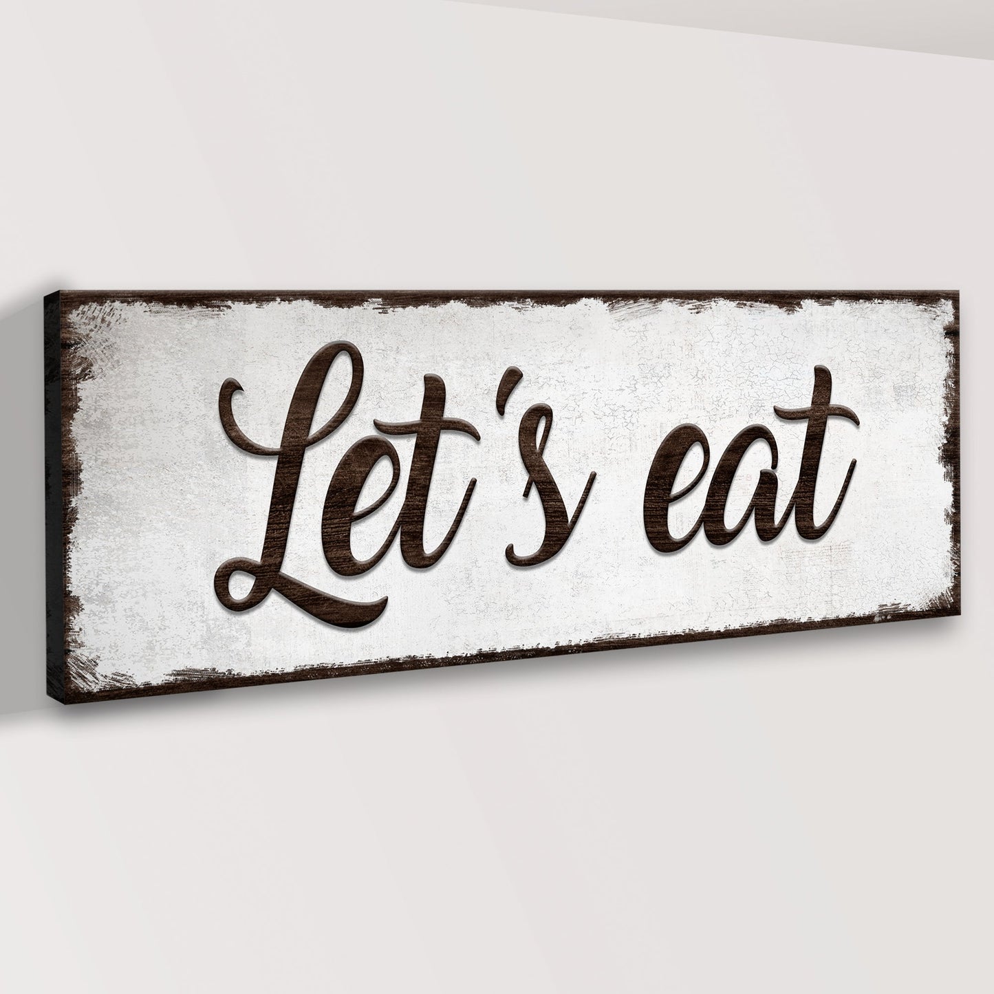 Let's Eat Kitchen Canvas Wall Art Sign