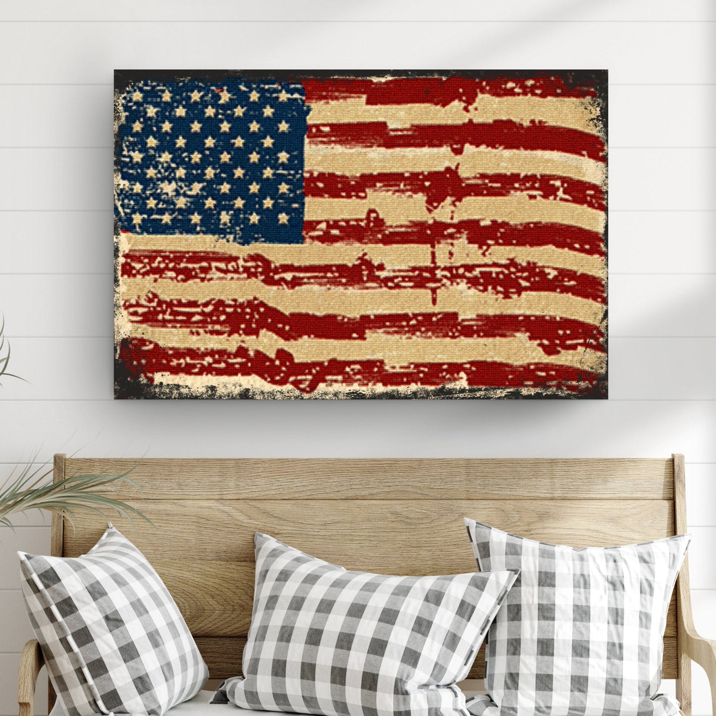 American Flag Patriotic Canvas Wall Art