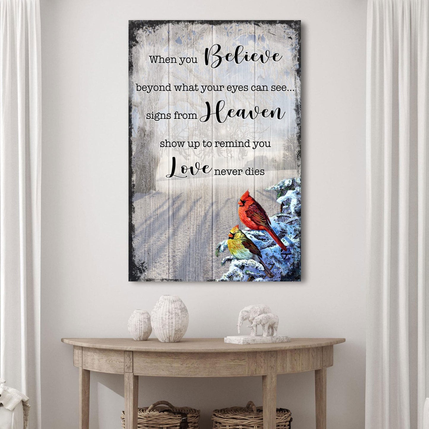 Signs From Heaven Love Never Dies Canvas Sign II