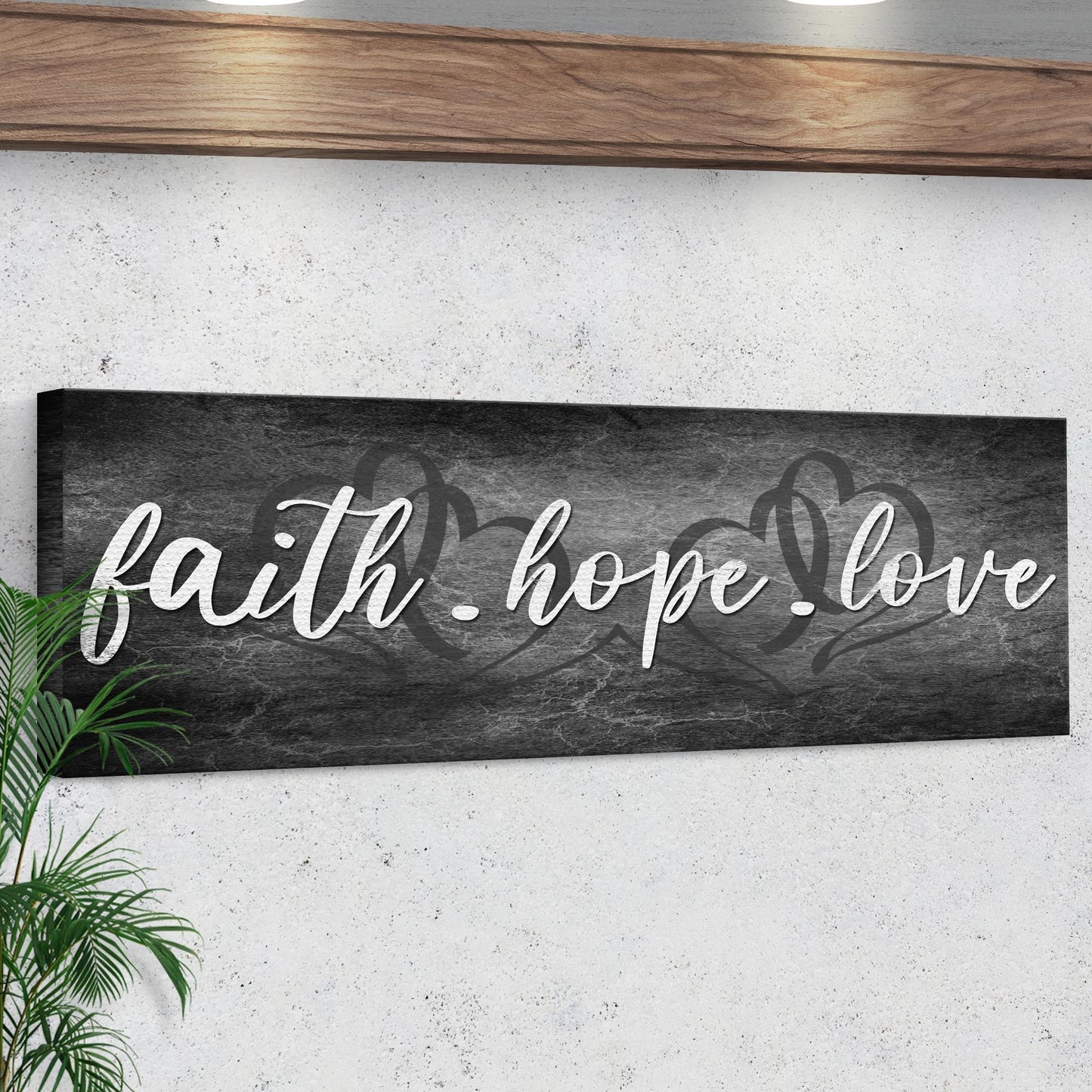 Faith Hope and Love Christian Canvas Wall Art