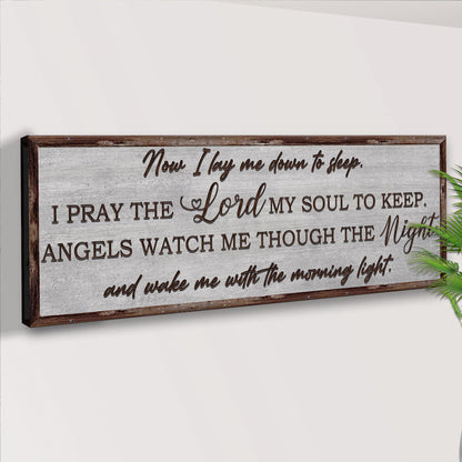 Now I Lay Me Down to Sleep Canvas Nursery Sign