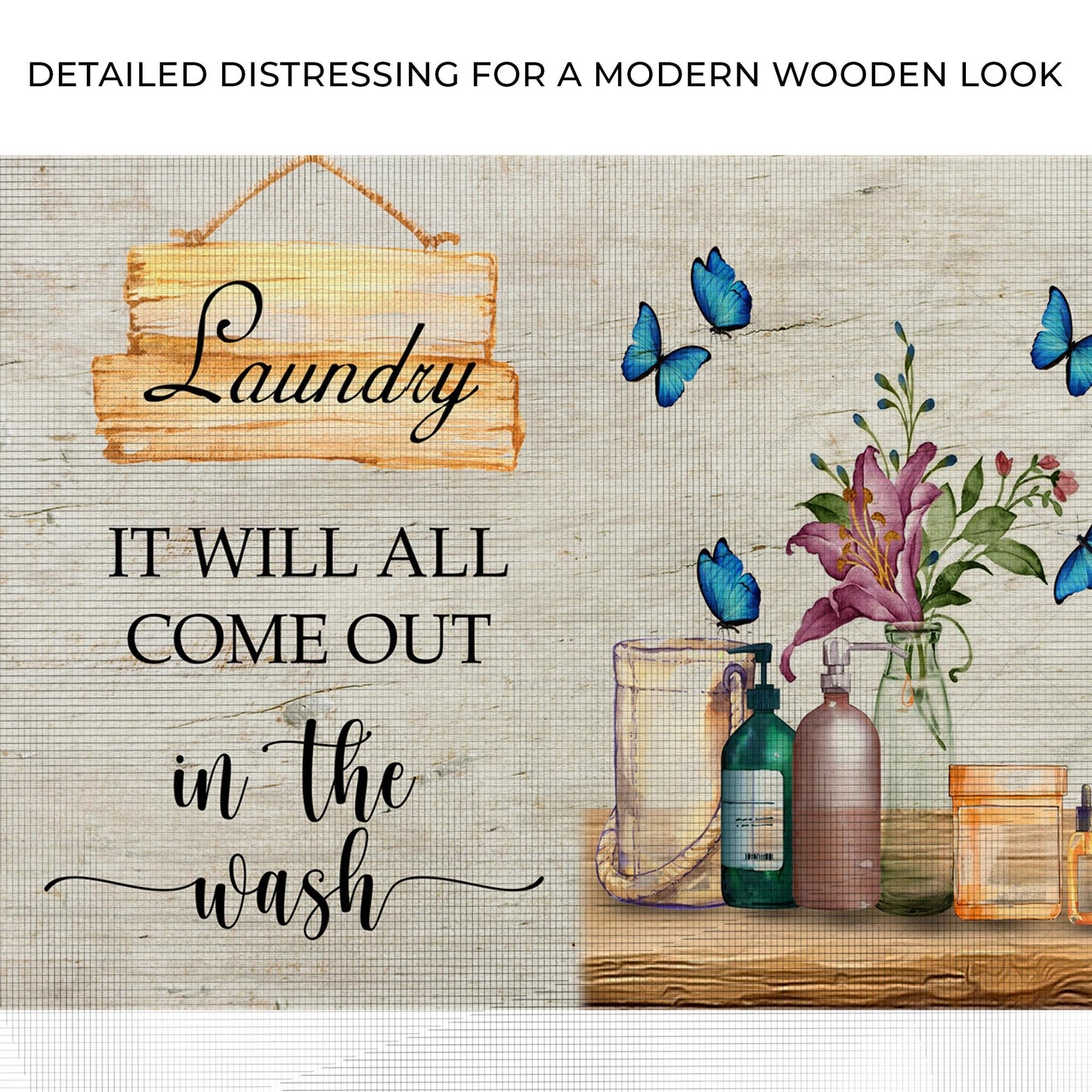 It Will All Come Out In The Wash Laundry Canvas Sign
