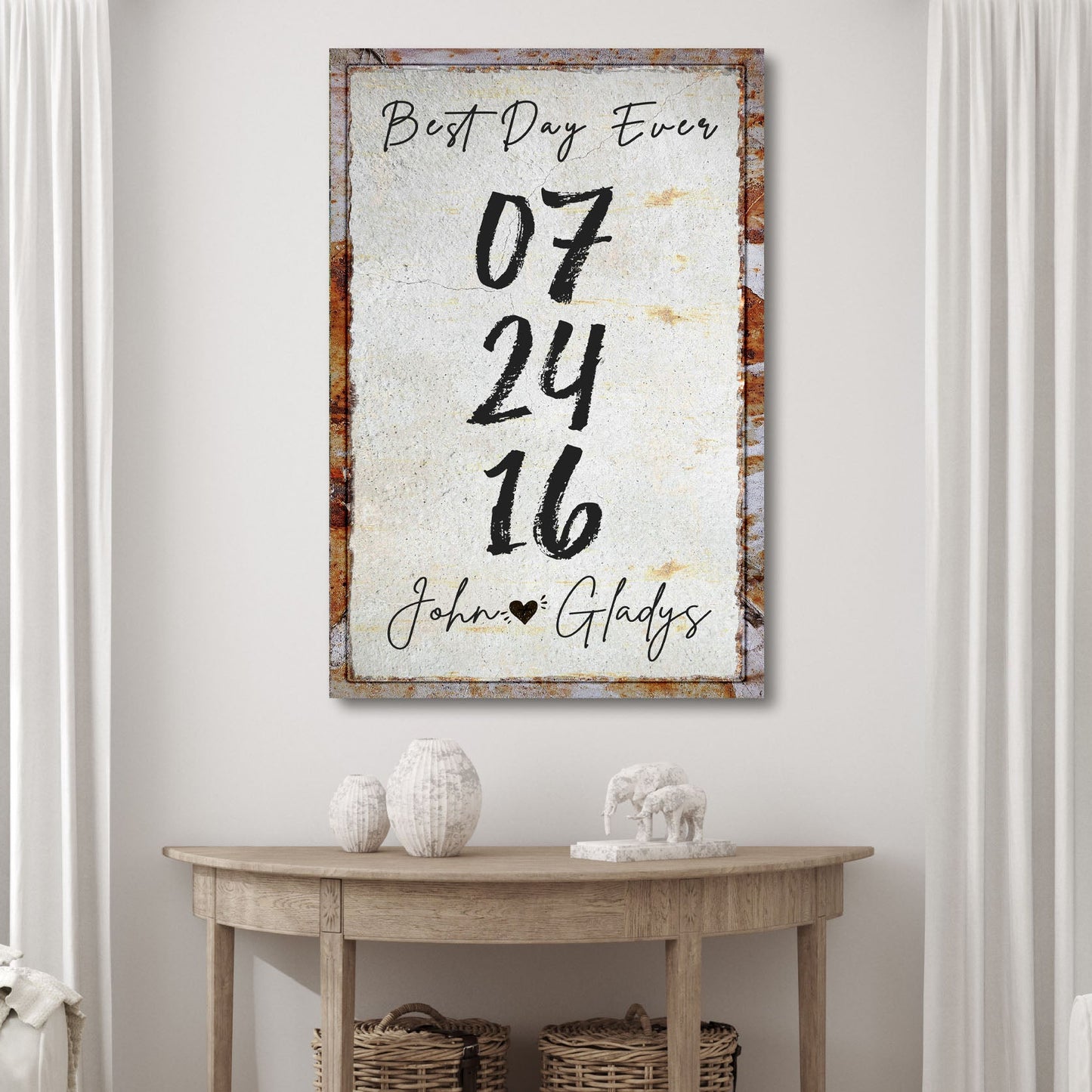 Best Day Ever Motivational Canvas Sign
