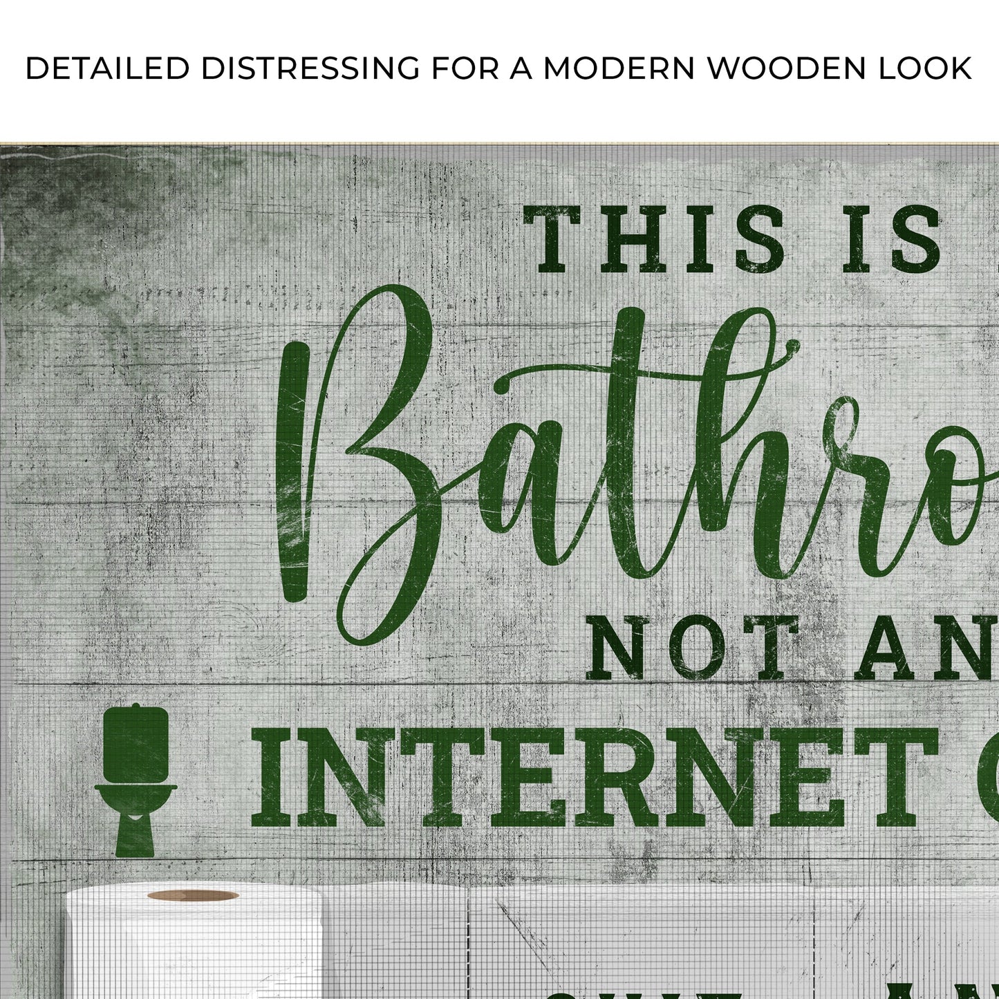 This Is A Bathroom Not An Internet Cafe Canvas Sign