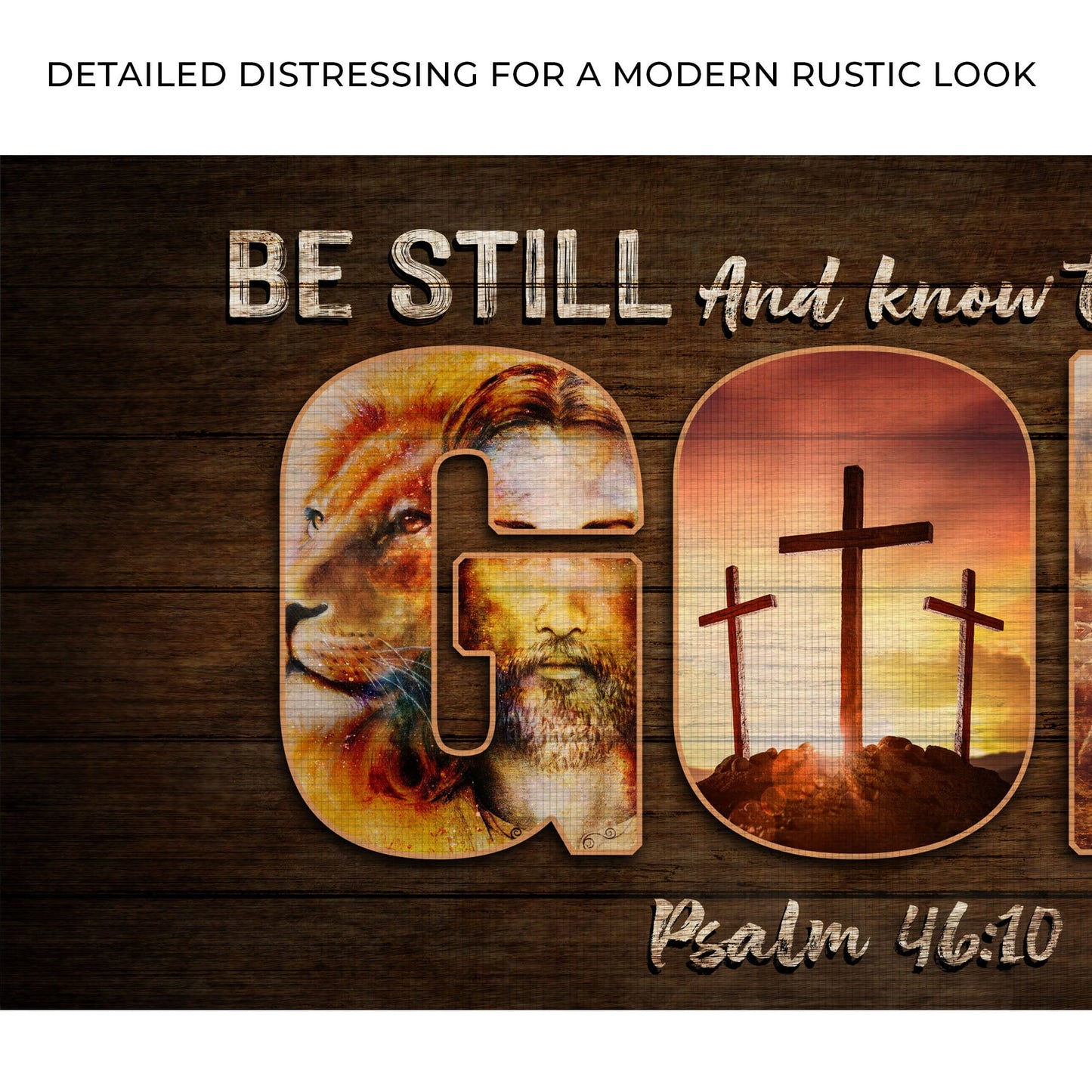 Psalm 46:10 Be Still And Know Faith Canvas Sign III