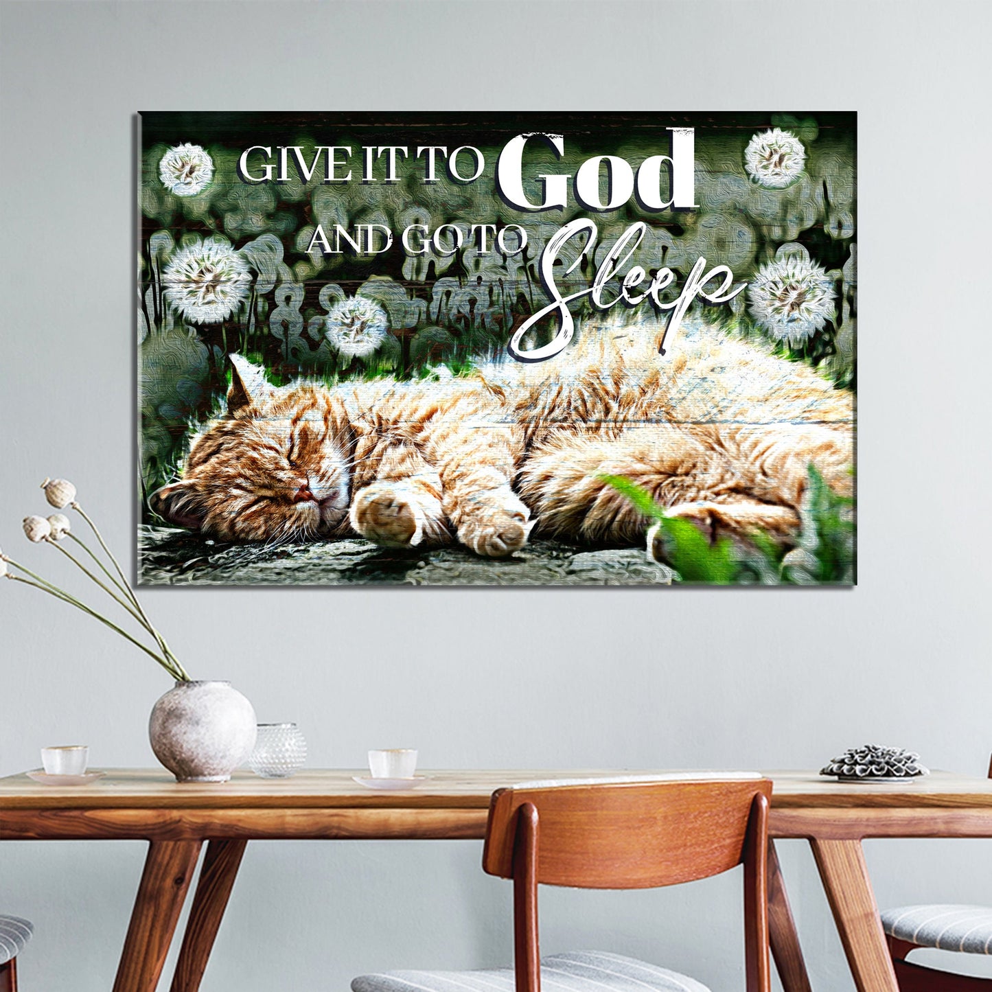 Give It To God And Go To Sleep Faith Canvas Sign IV