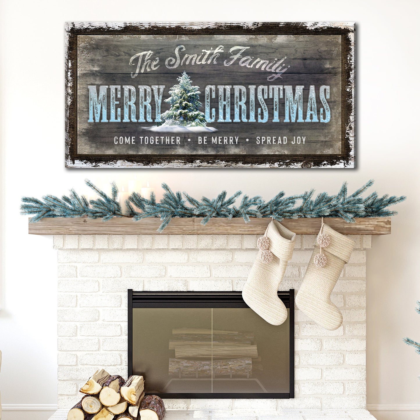 Merry Christmas Canvas Sign