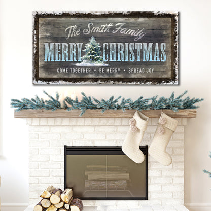 Merry Christmas Canvas Sign