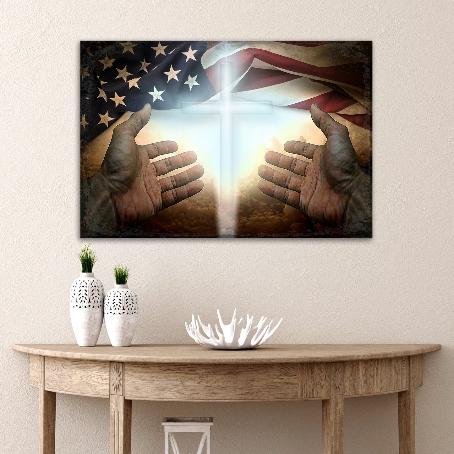 American Faith Patriotic Canvas Wall Art