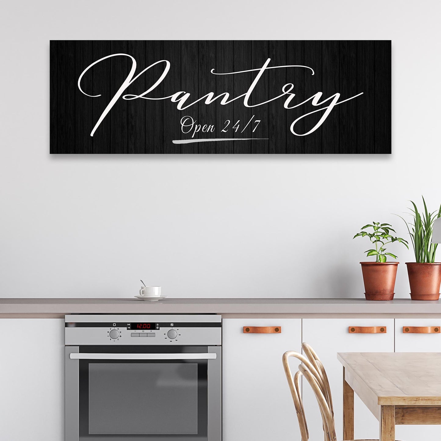 Pantry Open 24/7 Kitchen Canvas Sign