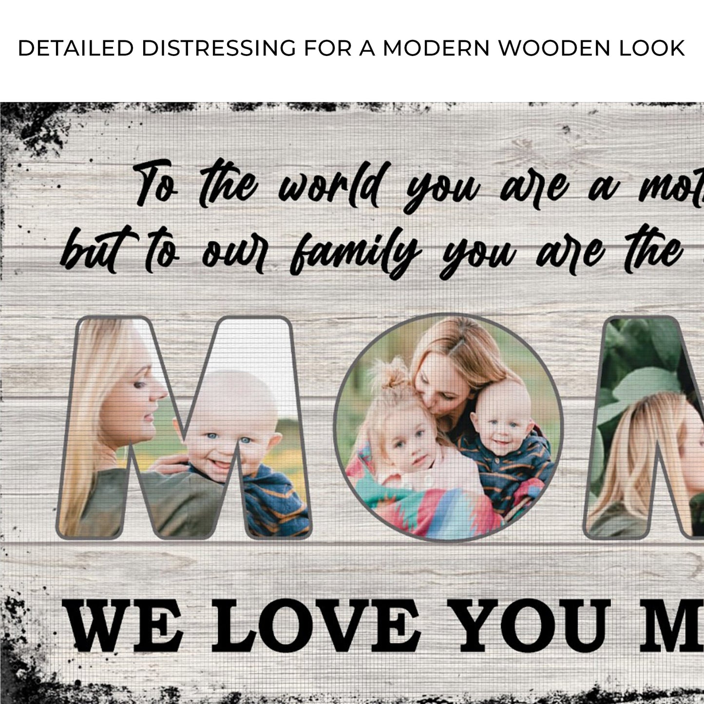 Mom To Us You Are The World Mother's Day Canvas Sign