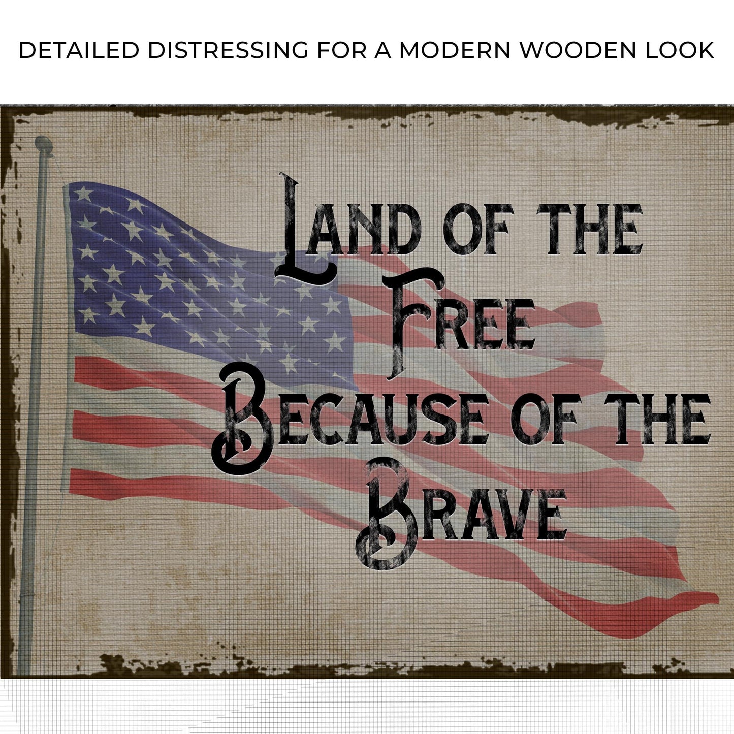 Land Of The Free Because Of The Brave Canvas Sign II