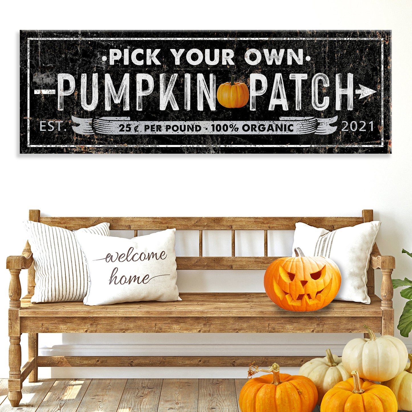 Pick Your Own Pumpkin Patch Canvas Sign