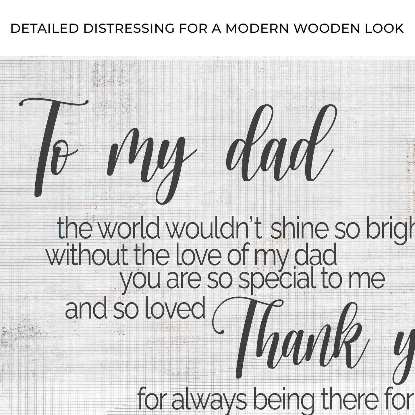 To My Dad Thank You Father's Day Canvas Sign