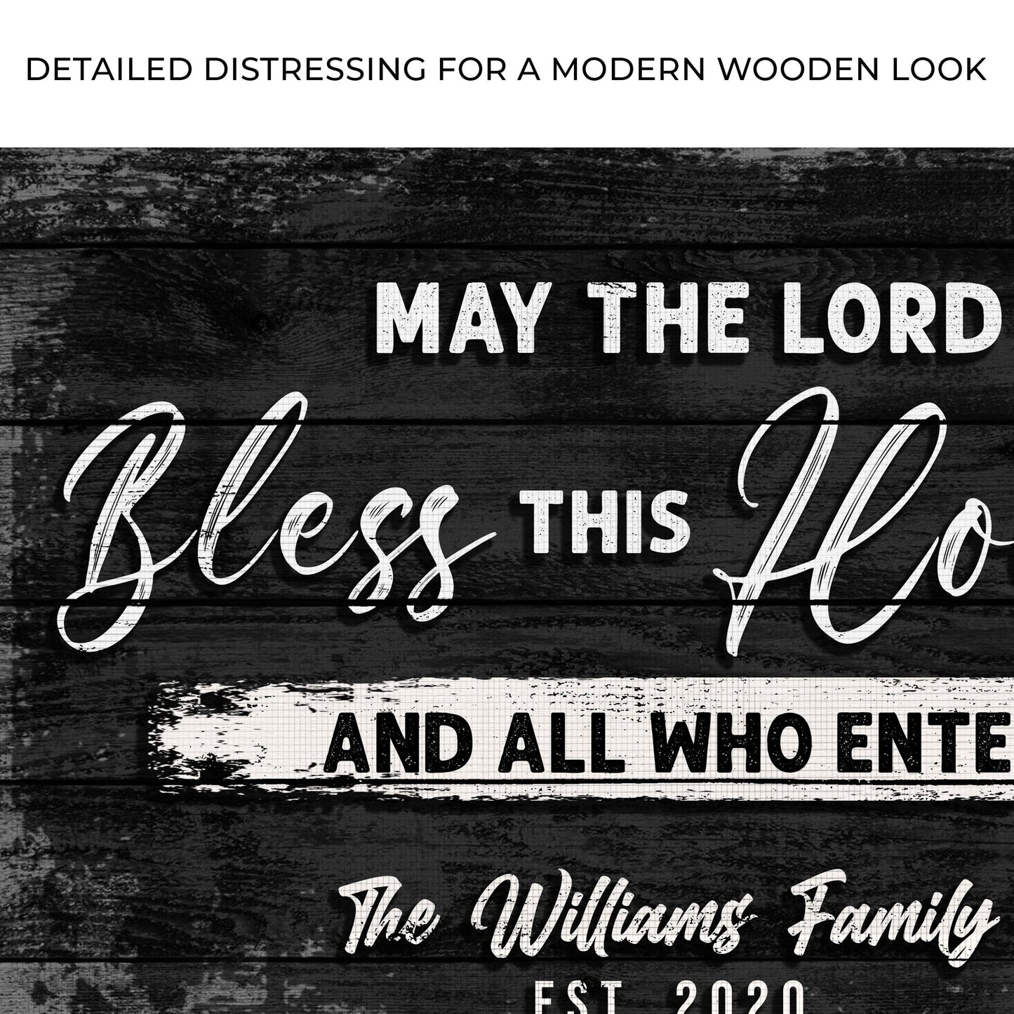 May The Lord Bless This House Faith Canvas Sign