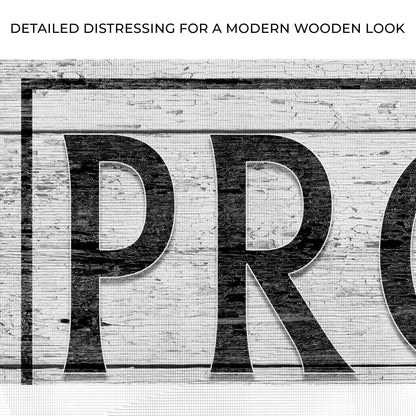Progress Not Perfection Motivational Canvas Wall Art