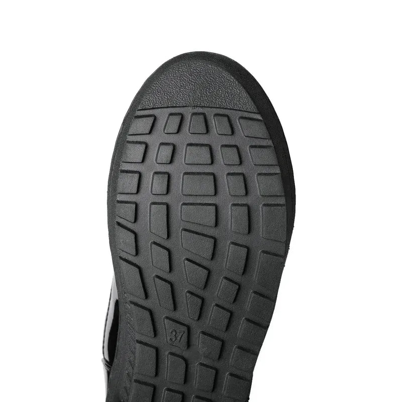 TPR rubber outsole close-up showing textured tread for ice and snow traction