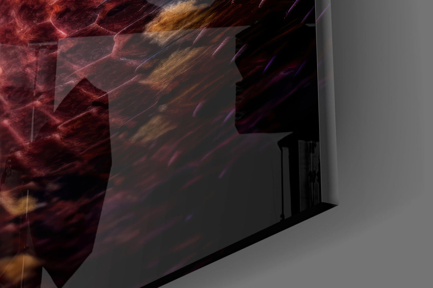 Red Stare Viper Glass Wall Art